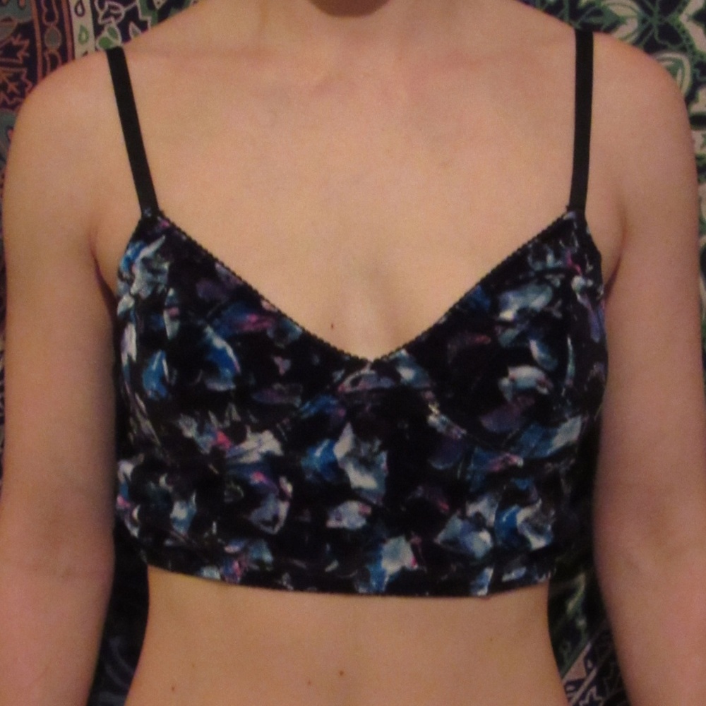 FREE PEOPLE Velvet Crop top